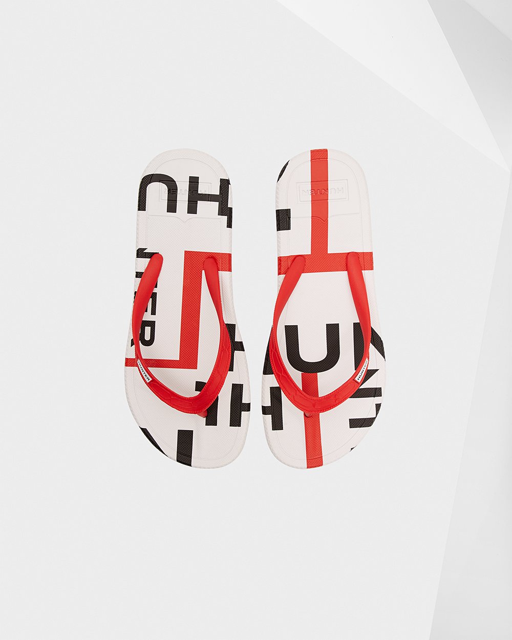 Women Hunter Original Exploded Logo | Flip Flops Red | NZ-37642-XUWG